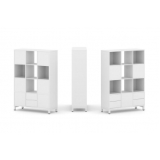 Style Project Набор стеллажа 2-х сторон., 4 яр. SN.NSD-431 Белый/Металл Белый 1121*400*1615