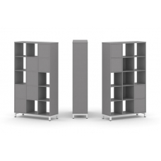 Стайл Проджект Набор стеллажа одностороннего, 5 ярусов SN.NS-531 Серый Пепел/Металл Белый 1121*400*1