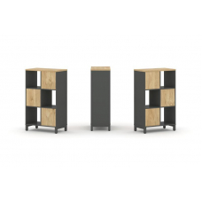 Style Project Набор стеллажа 1 сторон., 3 яр. SN.NS-321 Антрацит/Тиквуд Светлый/Металл Антрацит 754*