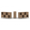 Стайл Проджект Набор стеллажа 2-х сторон., 2 яр. SN.NSD-241 Дуб Табак/Металл Серый 1488*400*881