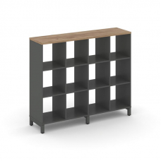 Style Project Каркас стеллажа 3 яр. SN.KS-340 Антрацит/Дуб Табак/Металл Антрацит 1488*400*1248