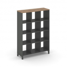 Style Project Каркас стеллажа 4 яр. SN.KS-430 Антрацит/Дуб Табак/Металл Антрацит 1121*400*1615