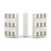 Style Project Набор стеллажа 2-х сторон., 5 яр. SN.NSD-531 Дуб Наварра/Металл Белый 1121*400*1982