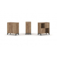 Style Project Набор стеллажа 1 сторон., 2 яр. SN.NS-221 Дуб Табак/Металл Антрацит 754*400*881