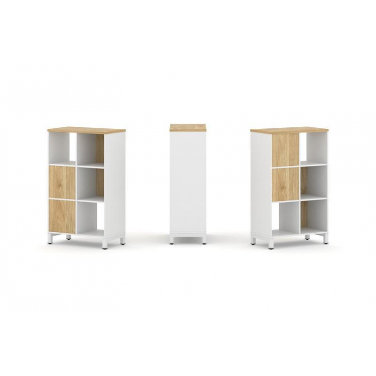 Style Project Набор стеллажа 2-х сторон., 3 яр. SN.NSD-321 Белый/Тиквуд Светлый/Металл Белый 754*400