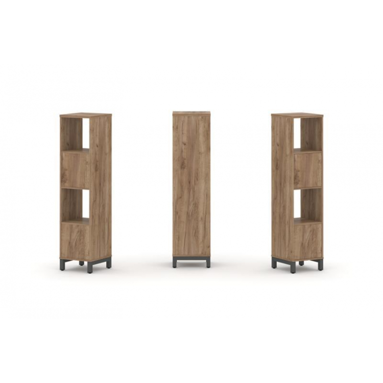 Style Project Набор стеллажа 1 сторон., 4 яр. SN.NS-411 Дуб Табак/Металл Антрацит 387*400*1615