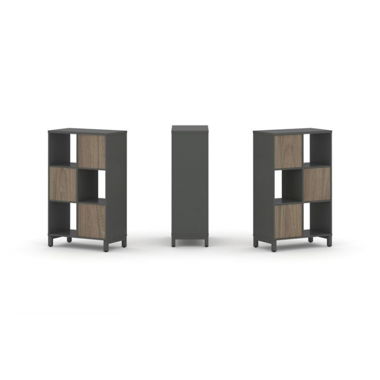 Style Project Набор стеллажа 1 сторон., 3 яр. SN.NS-321 Антрацит/Вяз Благородный/Металл Антрацит 754
