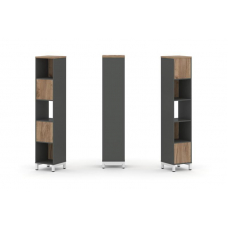 Style Project Набор стеллажа 2-х сторон., 5 яр. SN.NSD-511 Антрацит/Дуб Табак/Металл Белый 387*400*1