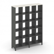 Style Project Каркас стеллажа 5 яр. SN.KS-540 Антрацит/Дуб Наварра/Металл Антрацит 1488*400*1982