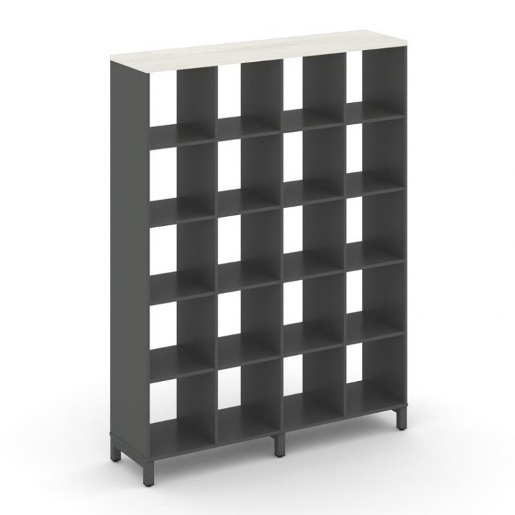 Style Project Каркас стеллажа 5 яр. SN.KS-540 Антрацит/Дуб Наварра/Металл Антрацит 1488*400*1982