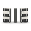 Style Project Набор стеллажа 2-х сторон., 5 яр. SN.NSD-531 Антрацит/Дуб Наварра/Металл Антрацит 1121