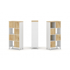 Style Project Набор стеллажа 1 сторон., 4 яр. SN.NS-421 Белый/Тиквуд Светлый/Металл Белый 754*400*16