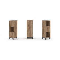 Style Project Набор стеллажа 2-х сторон., 3 яр. SN.NSD-311 Дуб Табак/Металл Антрацит 387*400*1248