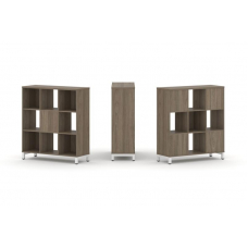 Style Project Набор стеллажа 2-х сторон., 3 яр. SN.NSD-331 Вяз Благородный/Металл Белый 1121*400*124