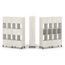 Style Project Набор стеллажа 1 сторон., 5 яр. SN.NS-541 Дуб Наварра/Металл Антрацит 1488*400*1982