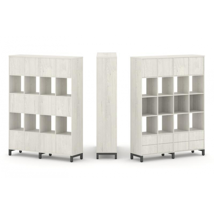 Style Project Набор стеллажа 1 сторон., 5 яр. SN.NS-541 Дуб Наварра/Металл Антрацит 1488*400*1982