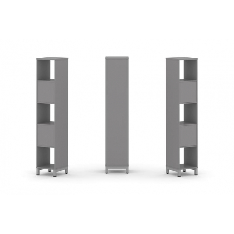 Стайл Проджект Набор стеллажа одностороннего, 5 ярусов SN.NS-511 Серый Пепел/Металл Серый 387*400*19