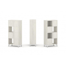 Style Project Набор стеллажа 1 сторон., 4 яр. SN.NS-421 Дуб Наварра/Металл Белый 754*400*1615