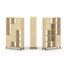 Style Project Набор стеллажа 1 сторон., 5 яр. SN.NS-531 Акация Лорка/Металл Антрацит 1121*400*1982