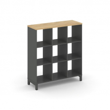 Style Project Каркас стеллажа 3 яр. SN.KS-330 Антрацит/Тиквуд Светлый/Металл Антрацит 1121*400*1248