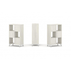 Style Project Набор стеллажа 1 сторон., 3 яр. SN.NS-321 Дуб Наварра/Металл Белый 754*400*1248