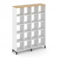 Style Project Каркас стеллажа 5 яр. SN.KS-540 Белый/Тиквуд Светлый/Металл Антрацит 1488*400*1982