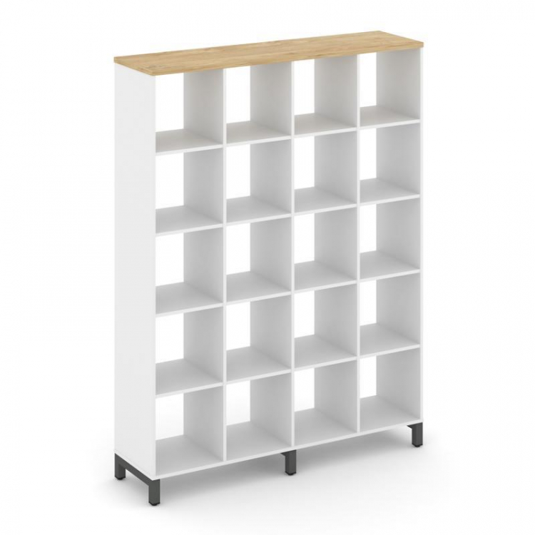 Style Project Каркас стеллажа 5 яр. SN.KS-540 Белый/Тиквуд Светлый/Металл Антрацит 1488*400*1982