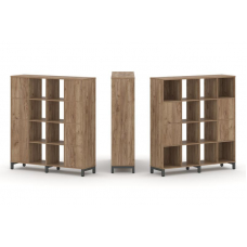 Style Project Набор стеллажа 1 сторон., 4 яр. SN.NS-441 Дуб Табак/Металл Антрацит 1488*400*1615