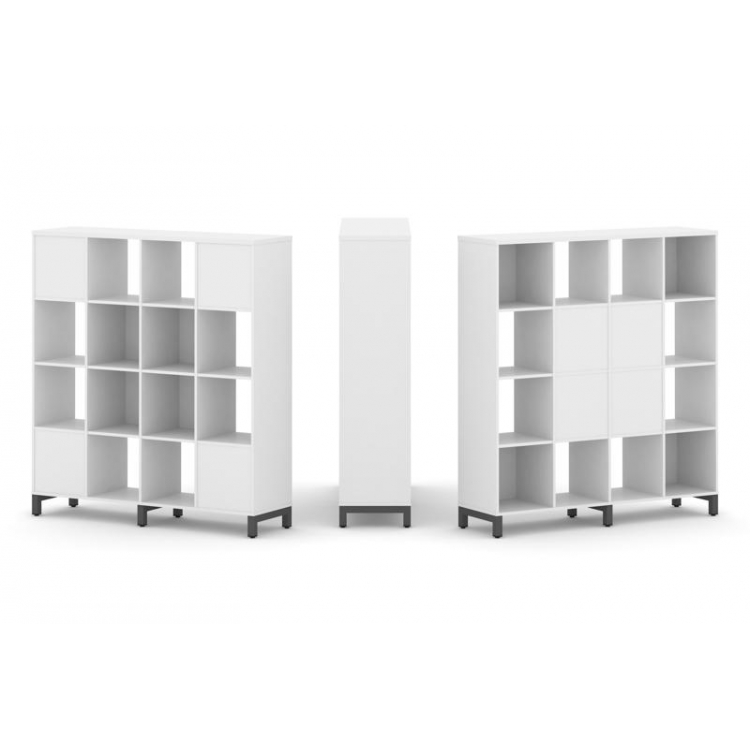 Style Project Набор стеллажа 2-х сторон., 4 яр. SN.NSD-441 Белый/Металл Антрацит 1488*400*1615