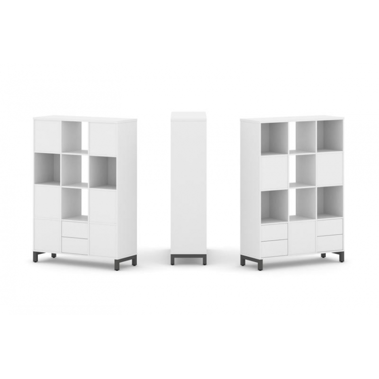 Style Project Набор стеллажа 2-х сторон., 4 яр. SN.NSD-431 Белый/Металл Антрацит 1121*400*1615