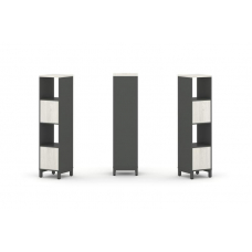 Style Project Набор стеллажа 1 сторон., 4 яр. SN.NS-411 Антрацит/Дуб Наварра/Металл Антрацит 387*400