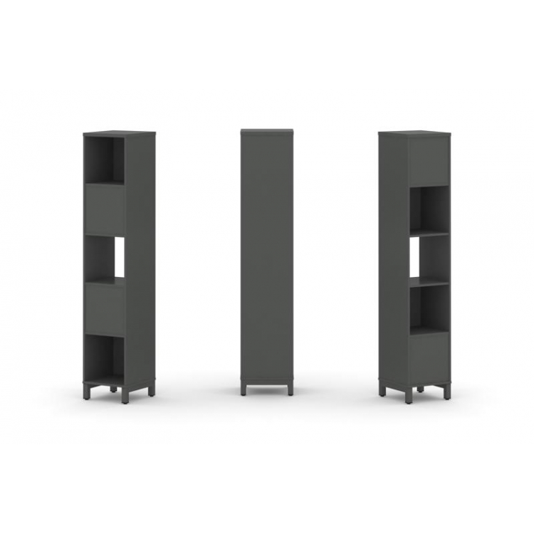 Style Project Набор стеллажа 2-х сторон., 5 яр. SN.NSD-511 Антрацит/Металл Антрацит 387*400*1982