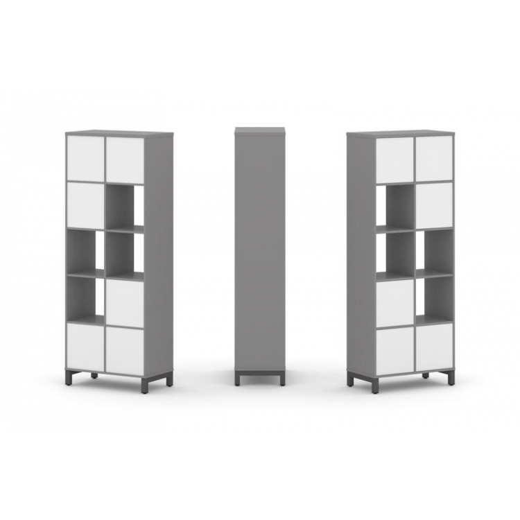 Стайл Проджект Набор стеллажа одностороннего, 5 ярусов SN.NS-521 Серый Пепел/Белый/Металл Антрацит 7