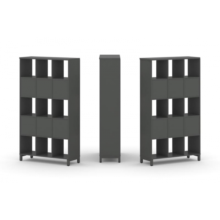 Style Project Набор стеллажа 2-х сторон., 5 яр. SN.NSD-531 Антрацит/Металл Антрацит 1121*400*1982