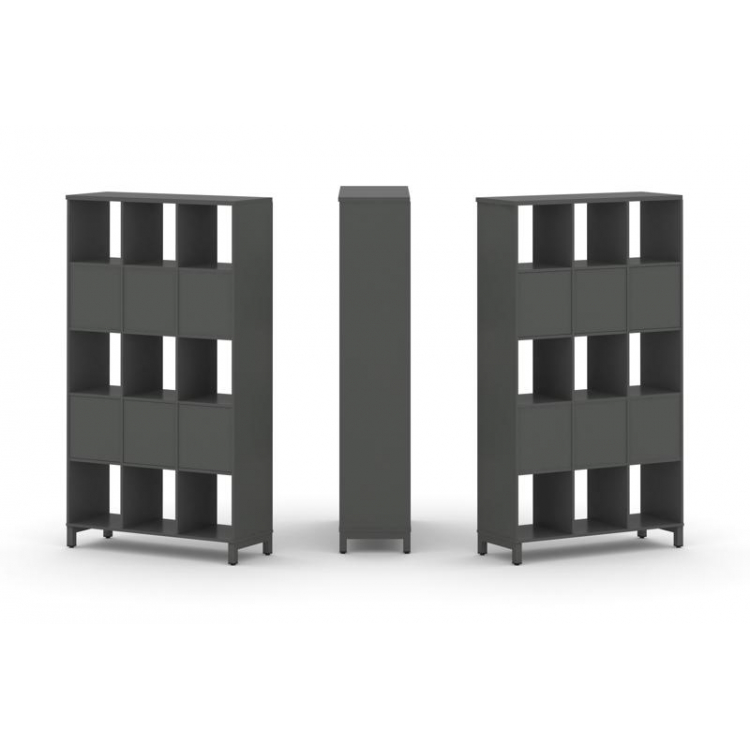 Style Project Набор стеллажа 2-х сторон., 5 яр. SN.NSD-531 Антрацит/Металл Антрацит 1121*400*1982