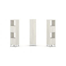 Style Project Набор стеллажа 1 сторон., 4 яр. SN.NS-411 Дуб Наварра/Металл Белый 387*400*1615