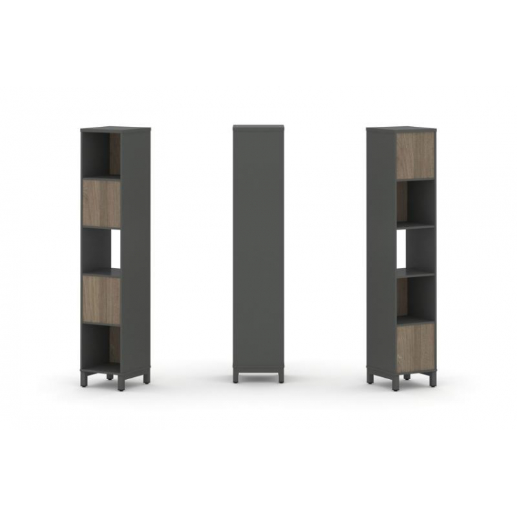 Style Project Набор стеллажа 2-х сторон., 5 яр. SN.NSD-511 Антрацит/Вяз Благородный/Металл Антрацит