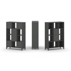 Style Project Набор стеллажа 1 сторон., 4 яр. SN.NS-431 Антрацит/Металл Антрацит 1121*400*1615