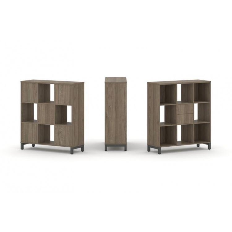 Style Project Набор стеллажа 1 сторон., 3 яр. SN.NS-331 Вяз Благородный/Металл Антрацит 1121*400*124