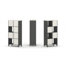 Style Project Набор стеллажа 1 сторон., 4 яр. SN.NS-421 Антрацит/Дуб Наварра/Металл Антрацит 754*400