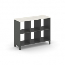 Style Project Каркас стеллажа 2 яр. SN.KS-230 Антрацит/Дуб Наварра/Металл Антрацит 1121*400*881