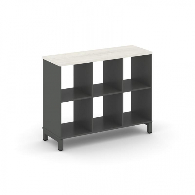 Style Project Каркас стеллажа 2 яр. SN.KS-230 Антрацит/Дуб Наварра/Металл Антрацит 1121*400*881