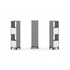 Стайл Проджект Набор стеллажа одностороннего, 4 яруса SN.NS-411 Серый Пепел/Белый/Металл Черный 387*