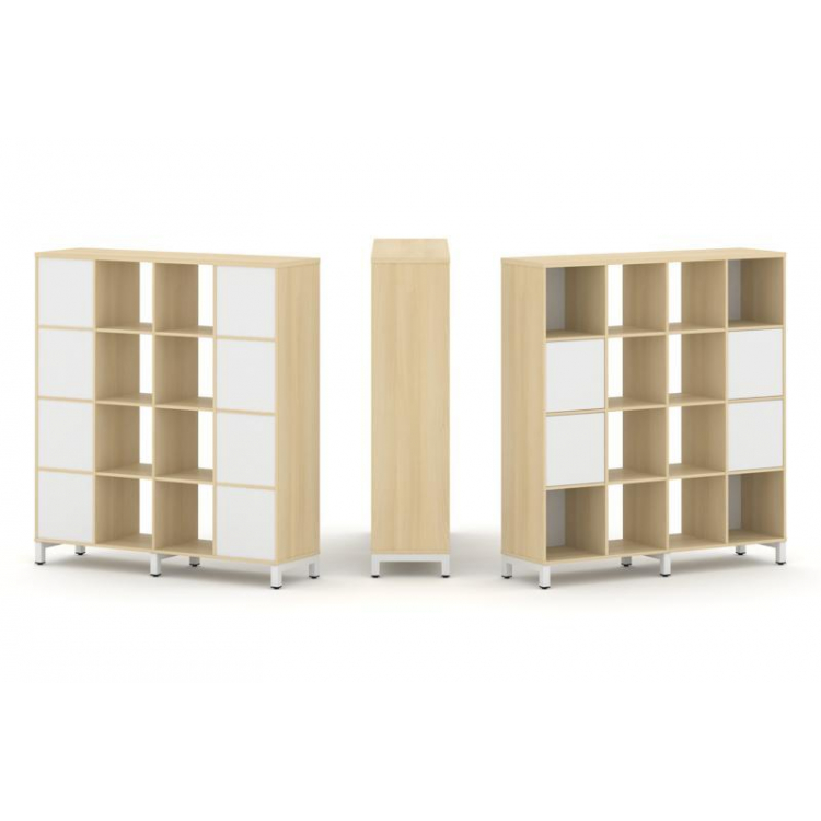 Style Project Набор стеллажа 1 сторон., 4 яр. SN.NS-441 Акация Лорка/Белый/Металл Белый 1488*400*161