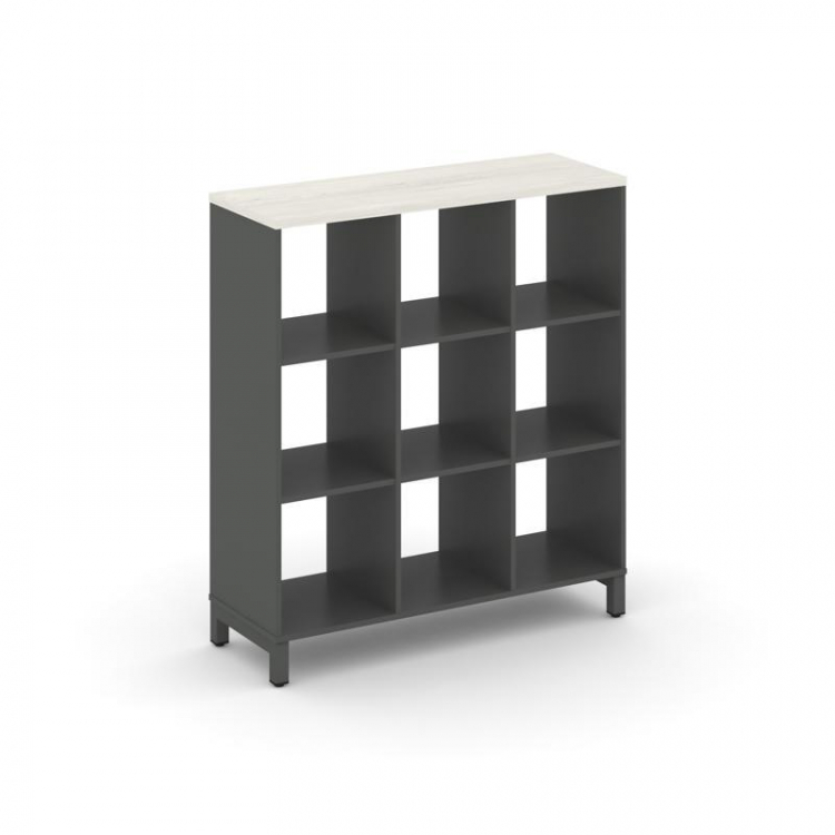Style Project Каркас стеллажа 3 яр. SN.KS-330 Антрацит/Дуб Наварра/Металл Антрацит 1121*400*1248