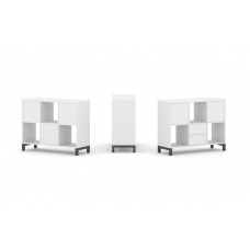 Style Project Набор стеллажа 1 сторон., 2 яр. SN.NS-231 Белый/Металл Антрацит 1121*400*881