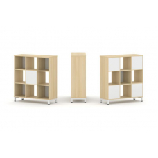 Style Project Набор стеллажа 2-х сторон., 3 яр. SN.NSD-331 Акация Лорка/Белый/Металл Белый 1121*400*