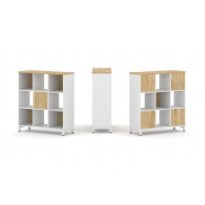 Style Project Набор стеллажа 2-х сторон., 3 яр. SN.NSD-331 Белый/Тиквуд Светлый/Металл Белый 1121*40