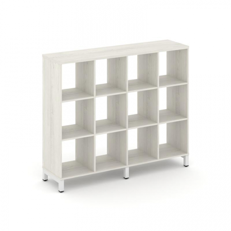 Style Project Каркас стеллажа 3 яр. SN.KS-340 Дуб Наварра/Металл Белый 1488*400*1248