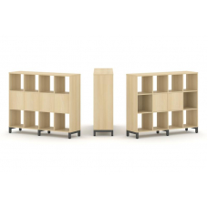 Style Project Набор стеллажа 1 сторон., 3 яр. SN.NS-341 Акация Лорка/Металл Антрацит 1488*400*1248